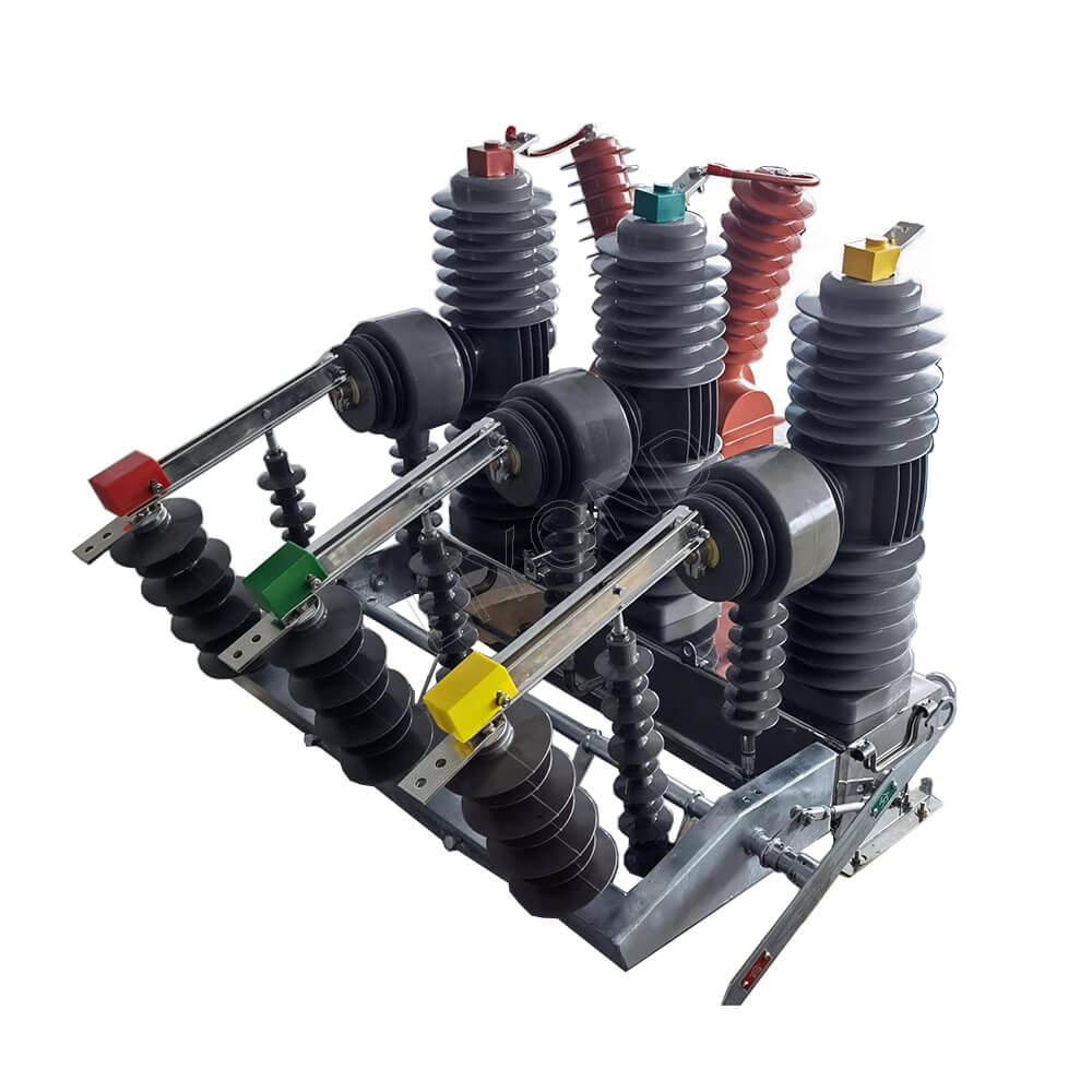 24KV 실외 고전압 지능형 3 상 장착 진공 회로 차단기 자동 안정 장치
